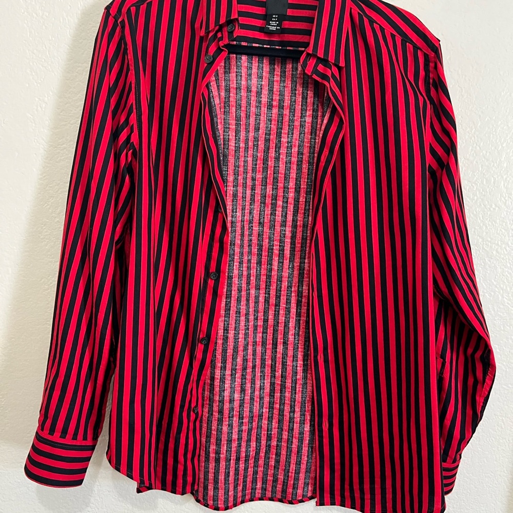 Striped red shirt